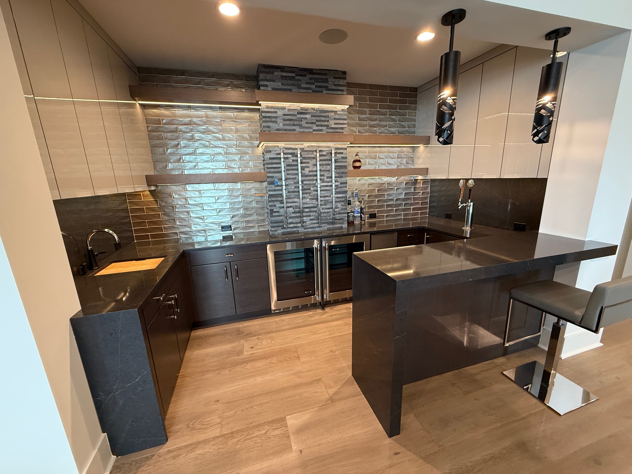 Outdoor kitchen complete granite installation