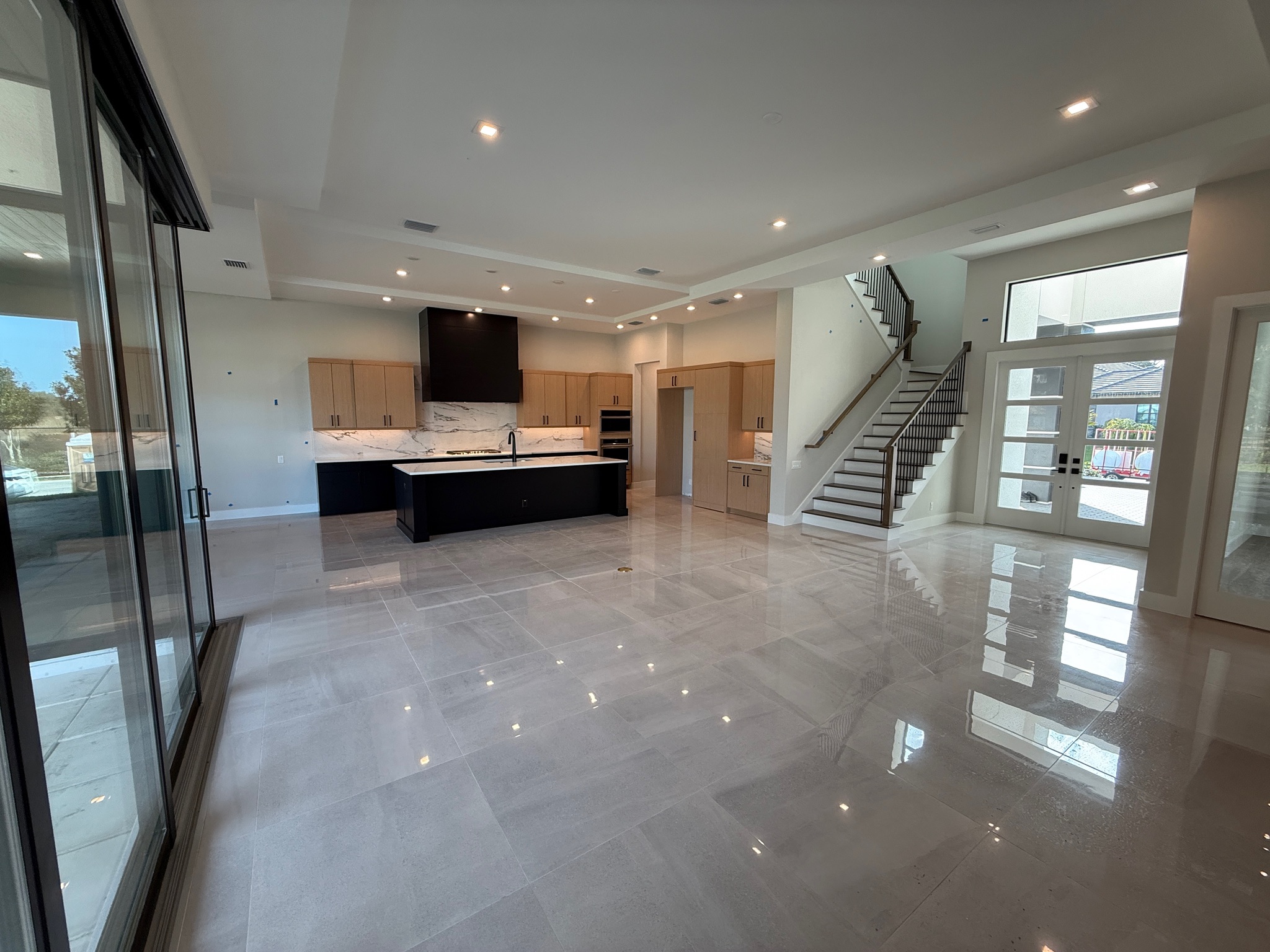 Patio wet bar quartzite countertop