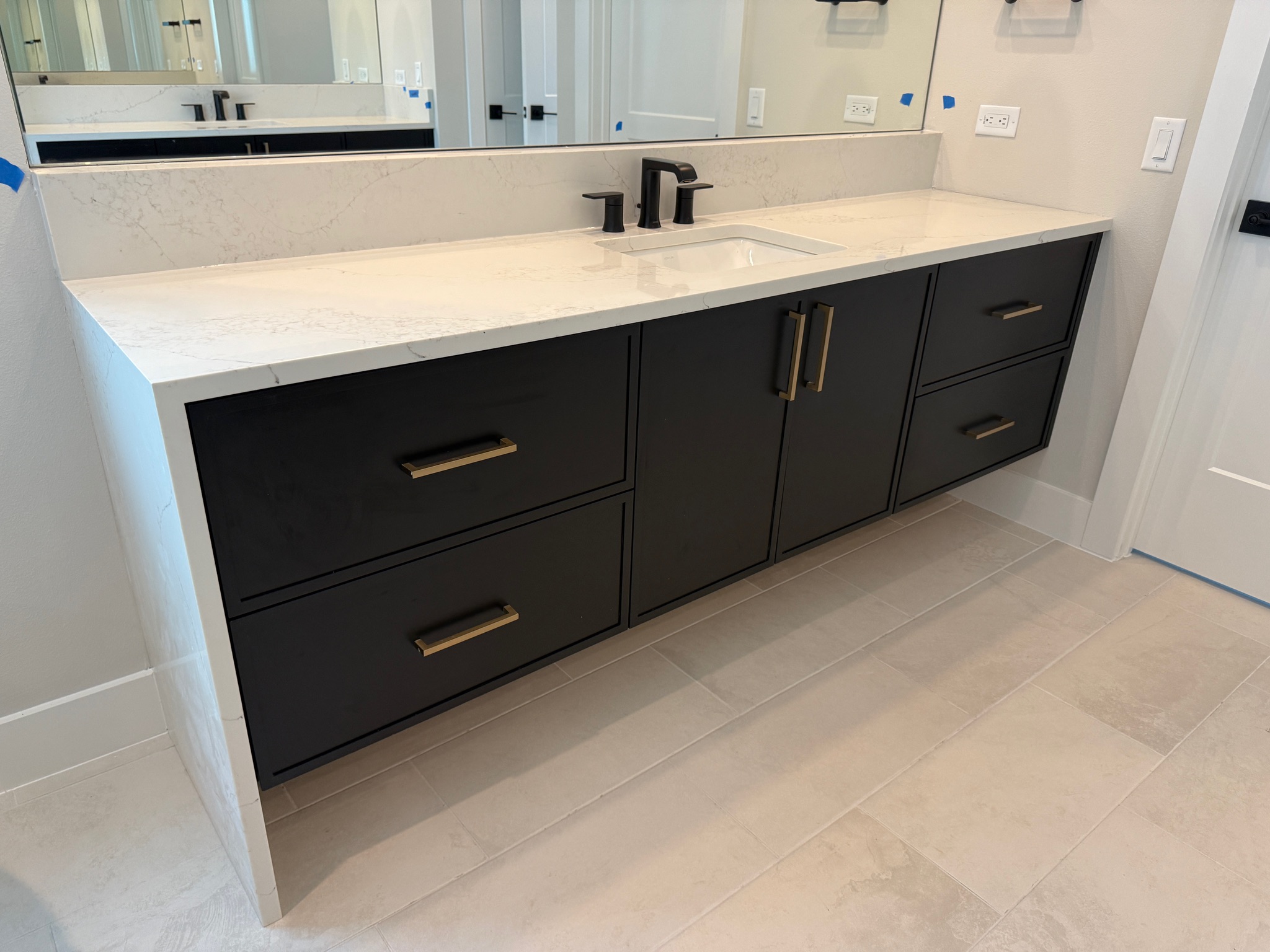 En-suite bathroom granite countertop Tampa Bay