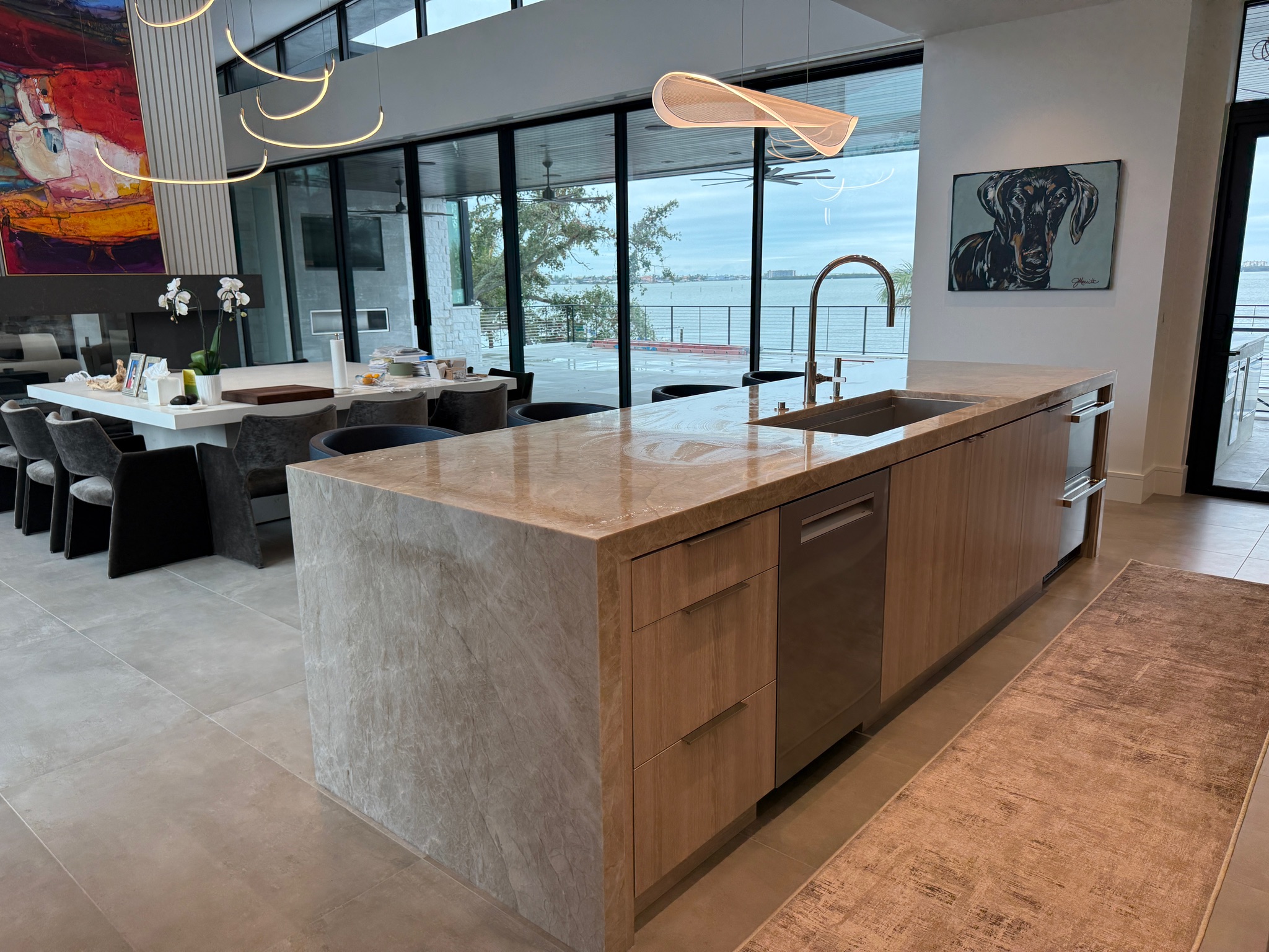 Spa-inspired bathroom marble vanity top