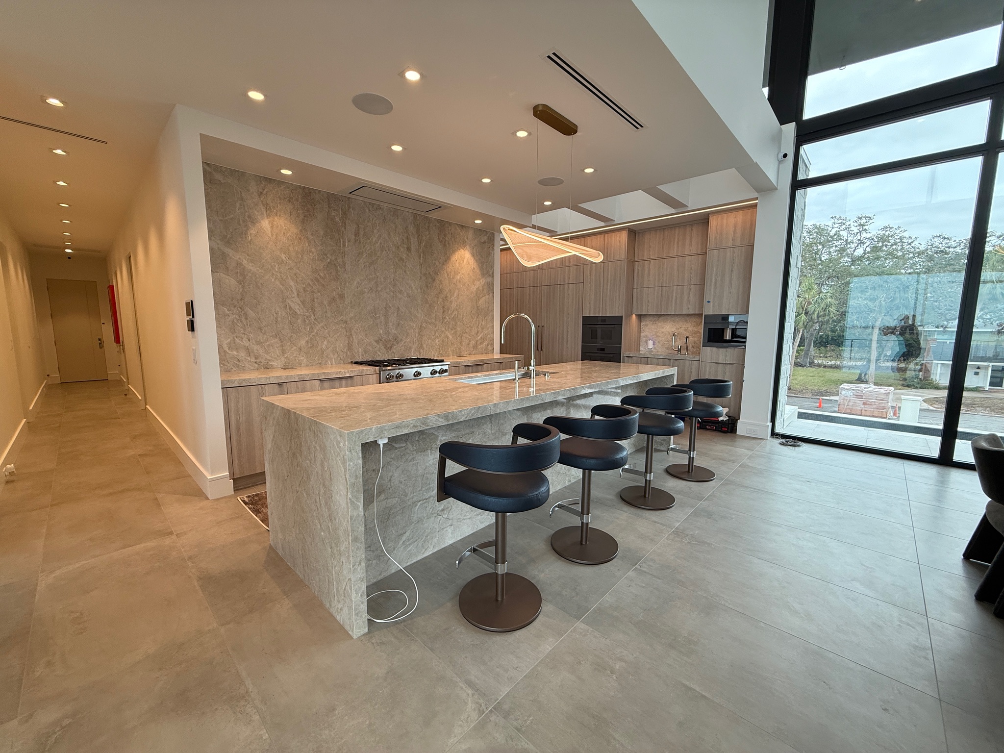Medical office quartzite reception desk
